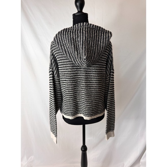 Volcom Broken Letters Hooded Sweater Black White Large Hoodie Sweatshirt - Picture 9 of 14